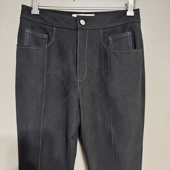 ANDERSSON BELL - Renee Faux Suede Black Flare Pants size 40 - Picture 5 of 9